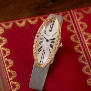 Cartier Baignoire Allongée Rose gold factory Diamond setting
